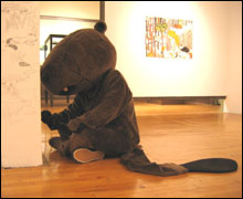 CUTE BRUT: Miyake says he doesn't intend his beaver to be a symbol for anything, and it's difficult not to believe him.
